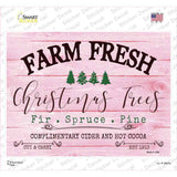 Farm Fresh Christmas Trees Pink Novelty Rectangle Sticker Decal