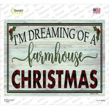 Dreaming of Farmhouse Christmas Novelty Rectangle Sticker Decal