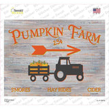 Pumpkin Farm Tractor Novelty Rectangle Sticker Decal