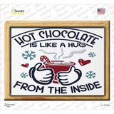 Hot Chocolate Hug Novelty Rectangle Sticker Decal