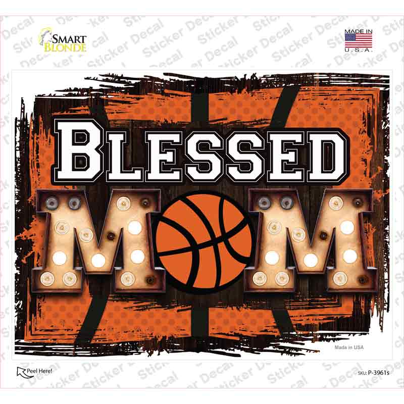 Blessed Basketball Mom Novelty Rectangle Sticker Decal