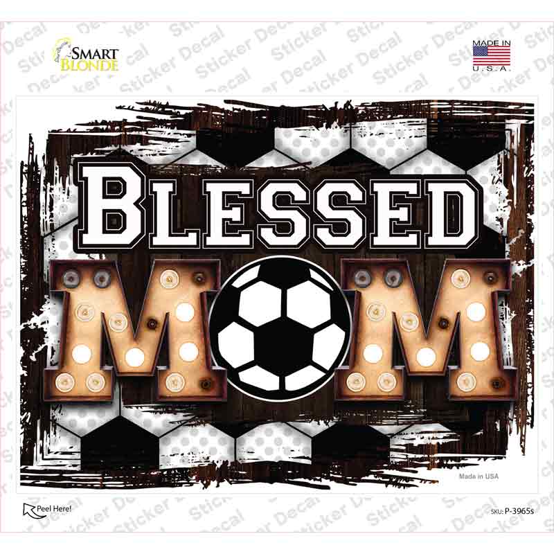 Blessed Soccer Mom Novelty Rectangle Sticker Decal