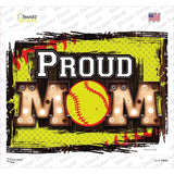 Proud Softball Mom Novelty Rectangle Sticker Decal