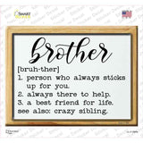 Brother Definition Novelty Rectangle Sticker Decal