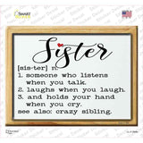 Sister Definition Novelty Rectangle Sticker Decal