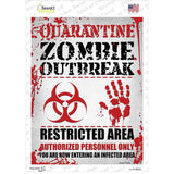 Quarantine Zombie Outbreak Novelty Rectangle Sticker Decal
