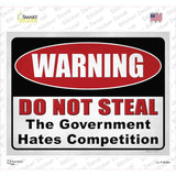Warning Do Not Steal Novelty Rectangle Sticker Decal