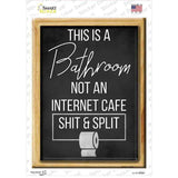 This is a Bathroom Novelty Rectangle Sticker Decal