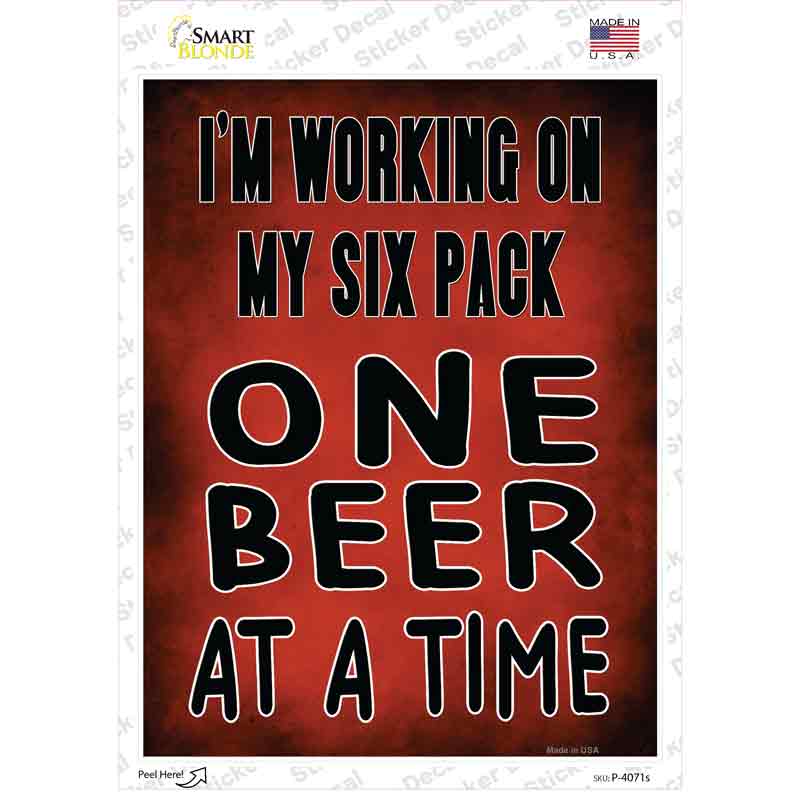Working on my Six Pack Novelty Rectangle Sticker Decal