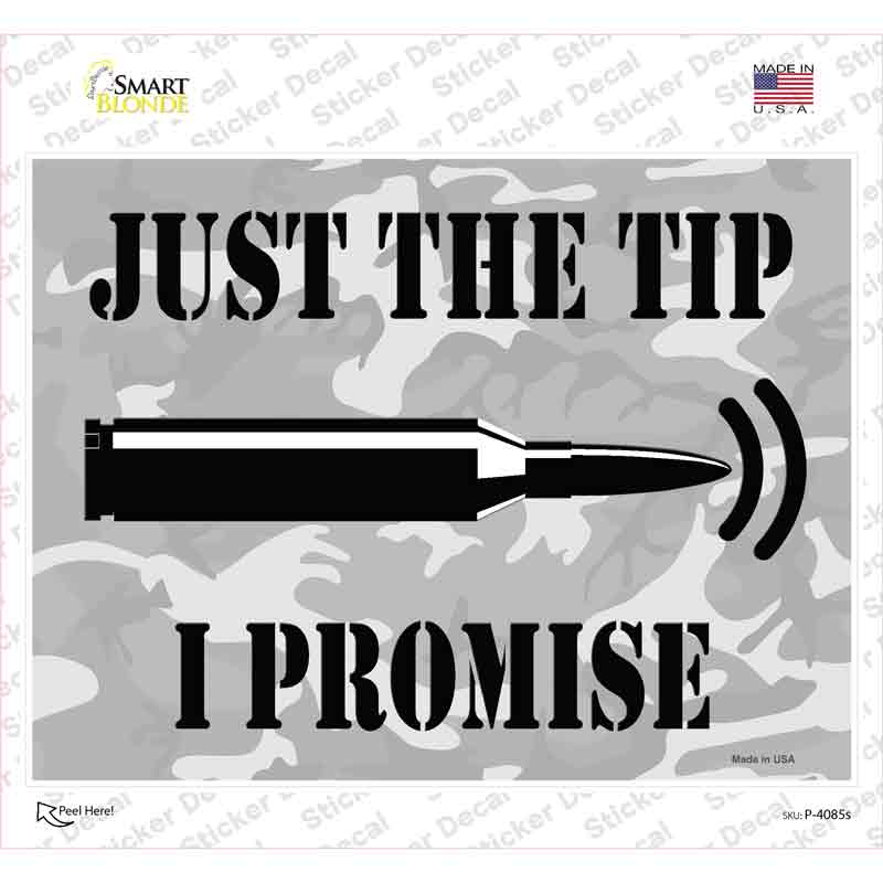 Just The Tip I Promise Novelty Rectangle Sticker Decal