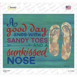 A Good Day Ends With Novelty Rectangle Sticker Decal