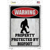 Property Protected by Bigfoot Novelty Rectangle Sticker Decal