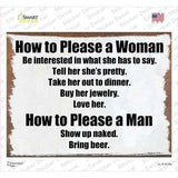 How to Please a Woman Novelty Rectangle Sticker Decal