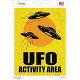 UFO Activity Area Novelty Rectangle Sticker Decal