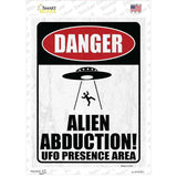 Alien Abduction Person Novelty Rectangle Sticker Decal