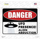 Danger UFO Presence Novelty Rectangle Sticker Decal