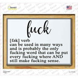 F Bomb Meaning Novelty Rectangle Sticker Decal