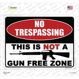 No Trespassing Gun Zone Novelty Rectangular Sticker Decal