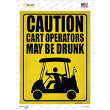 Caution Golf Cart Operators Novelty Rectangular Sticker Decal
