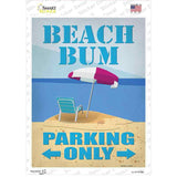 Beach Bum Parking Only Novelty Rectangle Sticker Decal