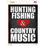 Hunting Fishing Country Music Novelty Rectangle Sticker Decal