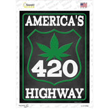 420 Americas Highway Novelty Rectangle Sticker Decal