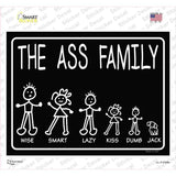 Ass Family Stick Figure Novelty Rectangle Sticker Decal