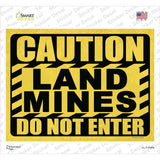 Caution Land Mines Novelty Rectangle Sticker Decal