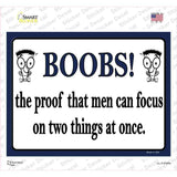 Boobs Proof Novelty Rectangle Sticker Decal