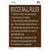 Bocce Ball 6 Rules Novelty Rectangle Sticker Decal