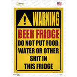 Beer Fridge Only Yellow Novelty Rectangle Sticker Decal