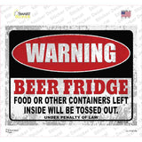 Warning Beer Fridge Novelty Rectangle Sticker Decal