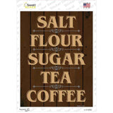 Salt Flour Sugar Tea Coffee Brown Novelty Rectangle Sticker Decal