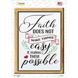 Faith Makes Them Possible Novelty Rectangle Sticker Decal