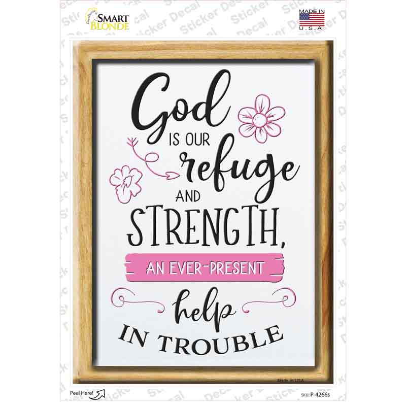 God Is Our Refuge Novelty Rectangle Sticker Decal