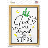 God Will Direct Your Steps Novelty Rectangle Sticker Decal