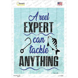 Reel Expert Can Tackle Anything Novelty Rectangle Sticker Decal