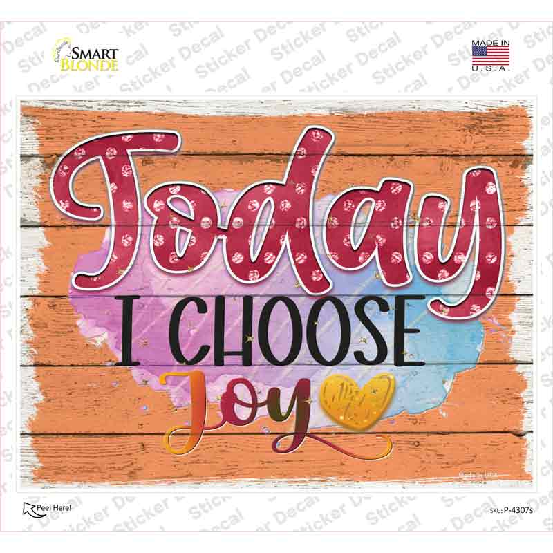 Today I Choose Joy Novelty Rectangle Sticker Decal