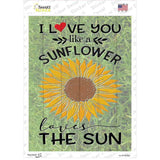 Sunflower Loves The Sun Novelty Rectangle Sticker Decal