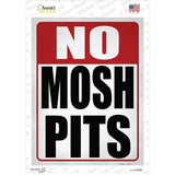 No Mosh Pits Novelty Rectangle Sticker Decal