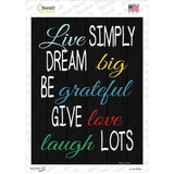 Live Simply Dream Big Novelty Rectangle Sticker Decal