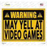 May Yell At Video Games Novelty Rectangle Sticker Decal