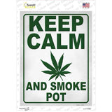 Keep Calm Smoke Pot Weed Novelty Rectangle Sticker Decal
