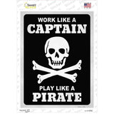 Play Like A Pirate Skull Novelty Rectangle Sticker Decal