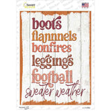 Boots Flannels Bonfires Novelty Rectangle Sticker Decal