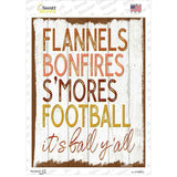 Flannels Bonfires Smores Novelty Rectangle Sticker Decal