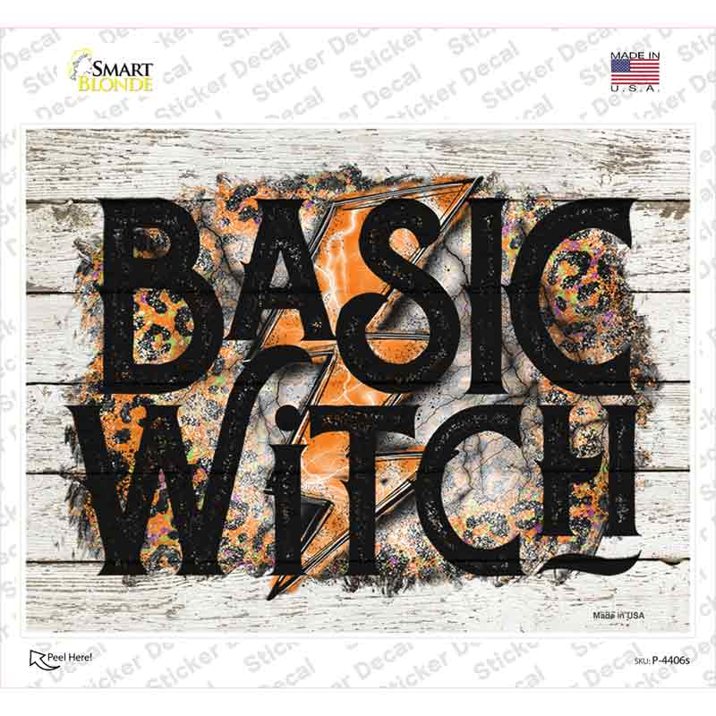 Basic Witch Novelty Rectangle Sticker Decal