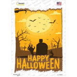 Happy Halloween Graveyard Novelty Rectangle Sticker Decal