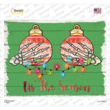 Tis the Season Ornaments Novelty Rectangle Sticker Decal