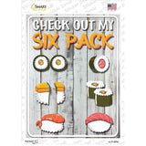 Check Out My Six Pack Novelty Rectangle Sticker Decal P-4476s